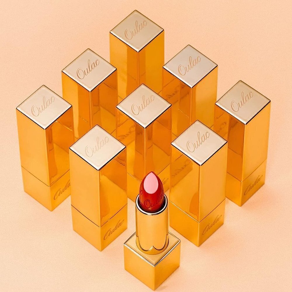 Oulac Metallic Shine Dark Red Lipstick for Women 4.3 g/0.15 oz (One Last Kiss 14 - Picture 7 of 7